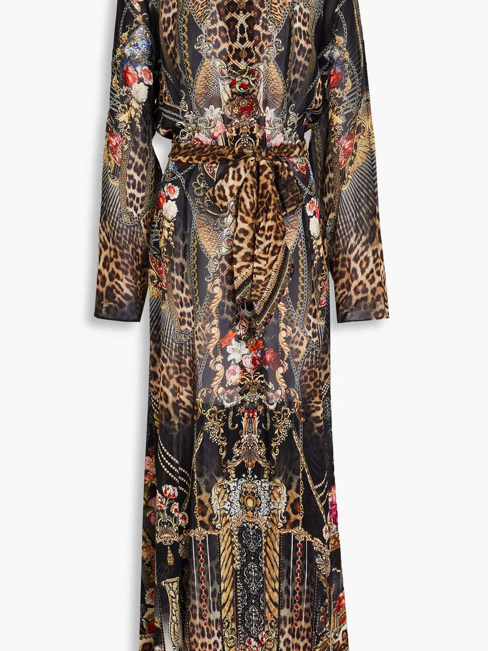 embellished printed silk-chiffon maxi dress