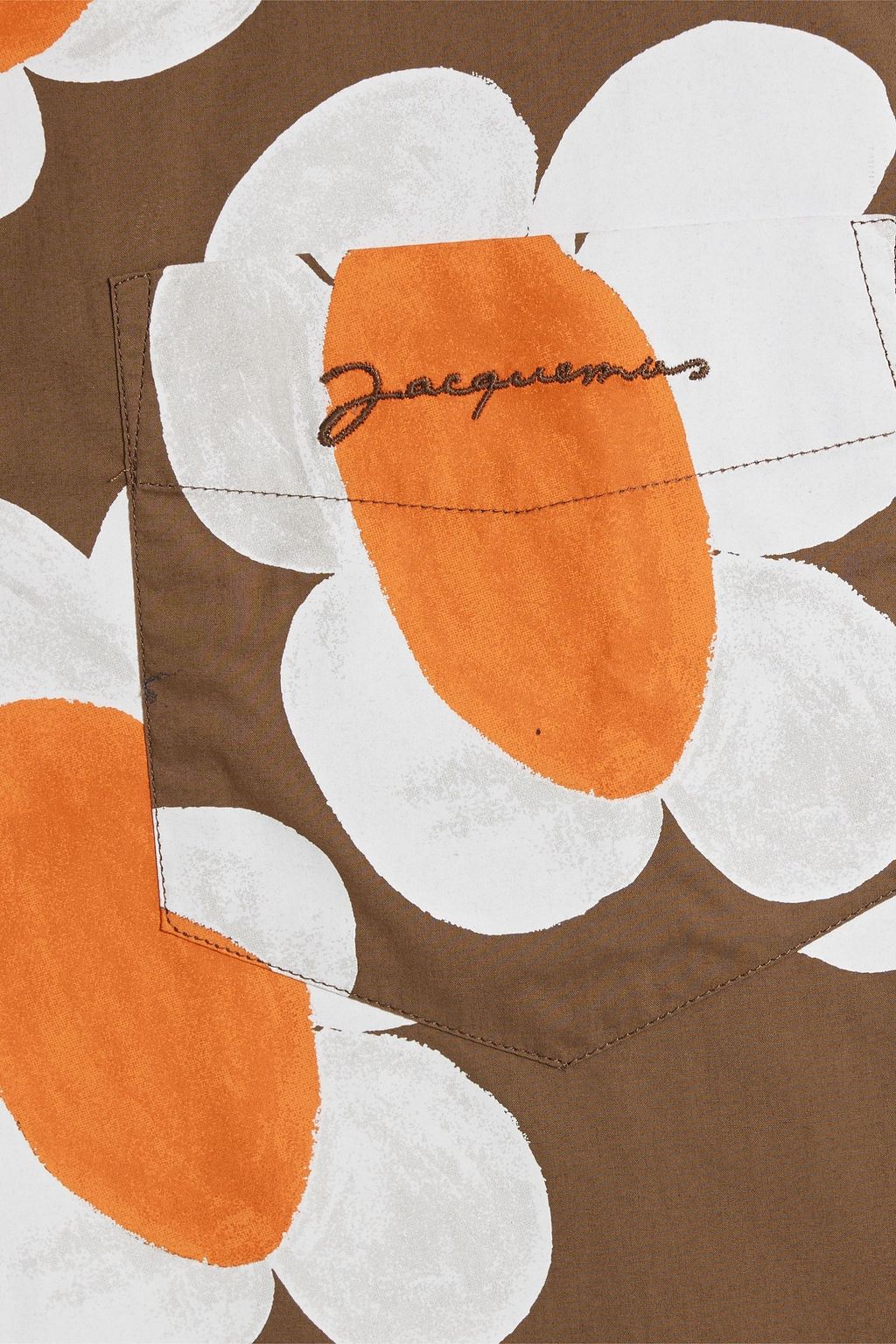 JACQUEMUS Floral-print cotton-poplin shirt