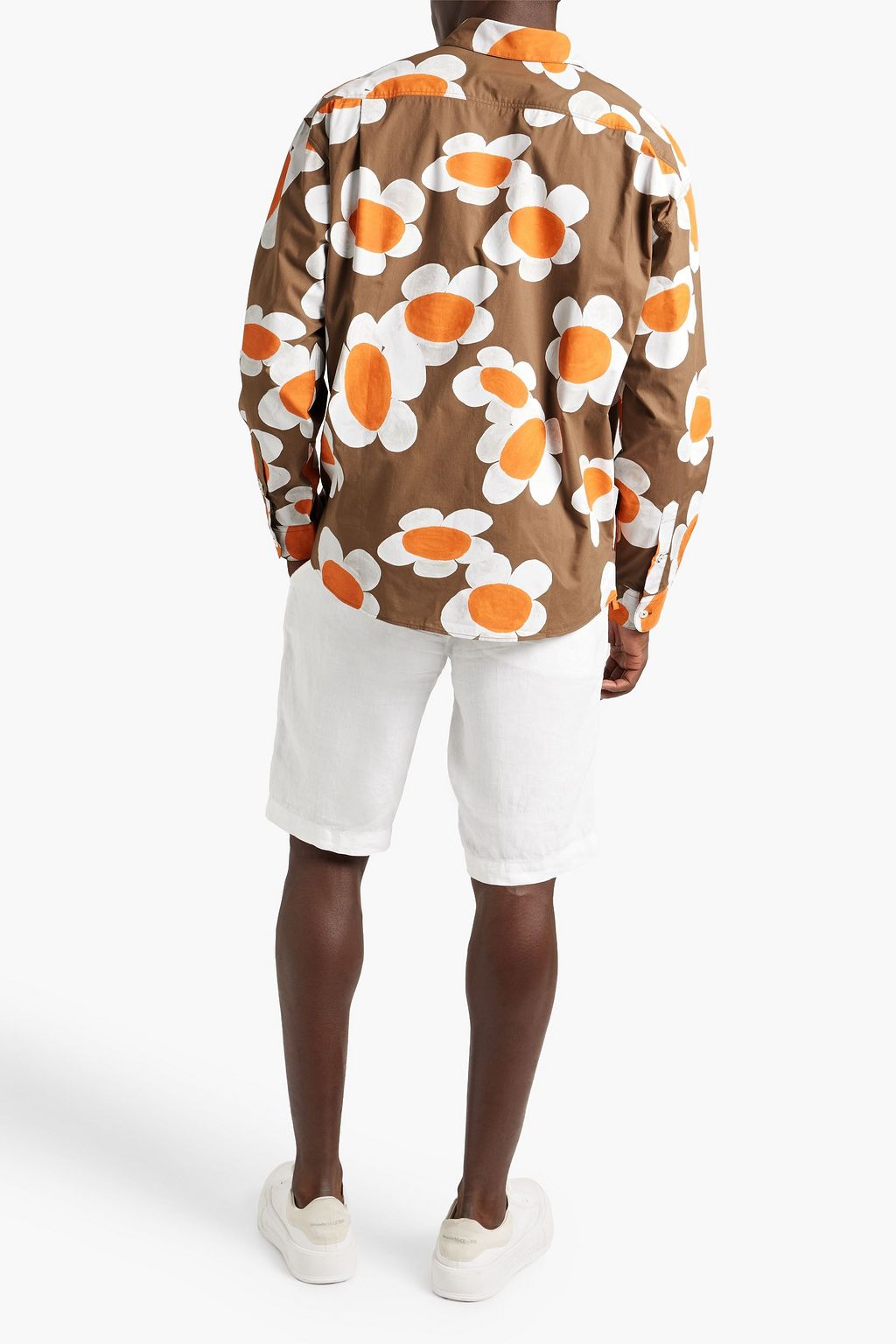 JACQUEMUS Floral-print cotton-poplin shirt