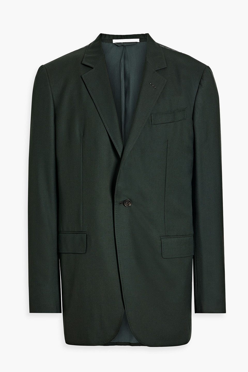 Gabriela Hearst Damien Wool-twill Blazer In Dark Green