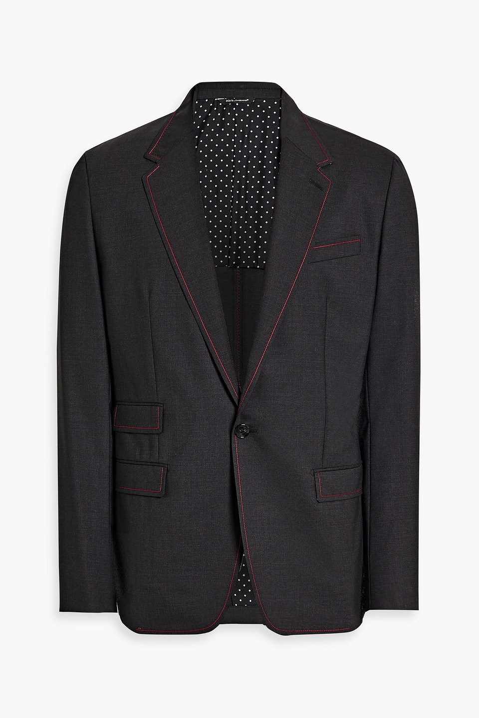 Dolce & Gabbana Wool-blend Blazer In Charcoal