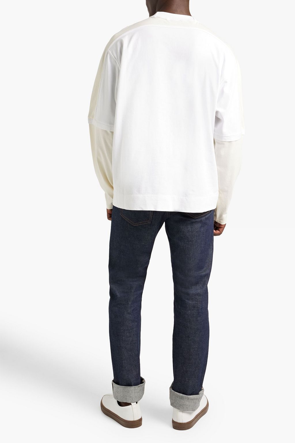 JACQUEMUS Layered flocked cotton-jersey T-shirt