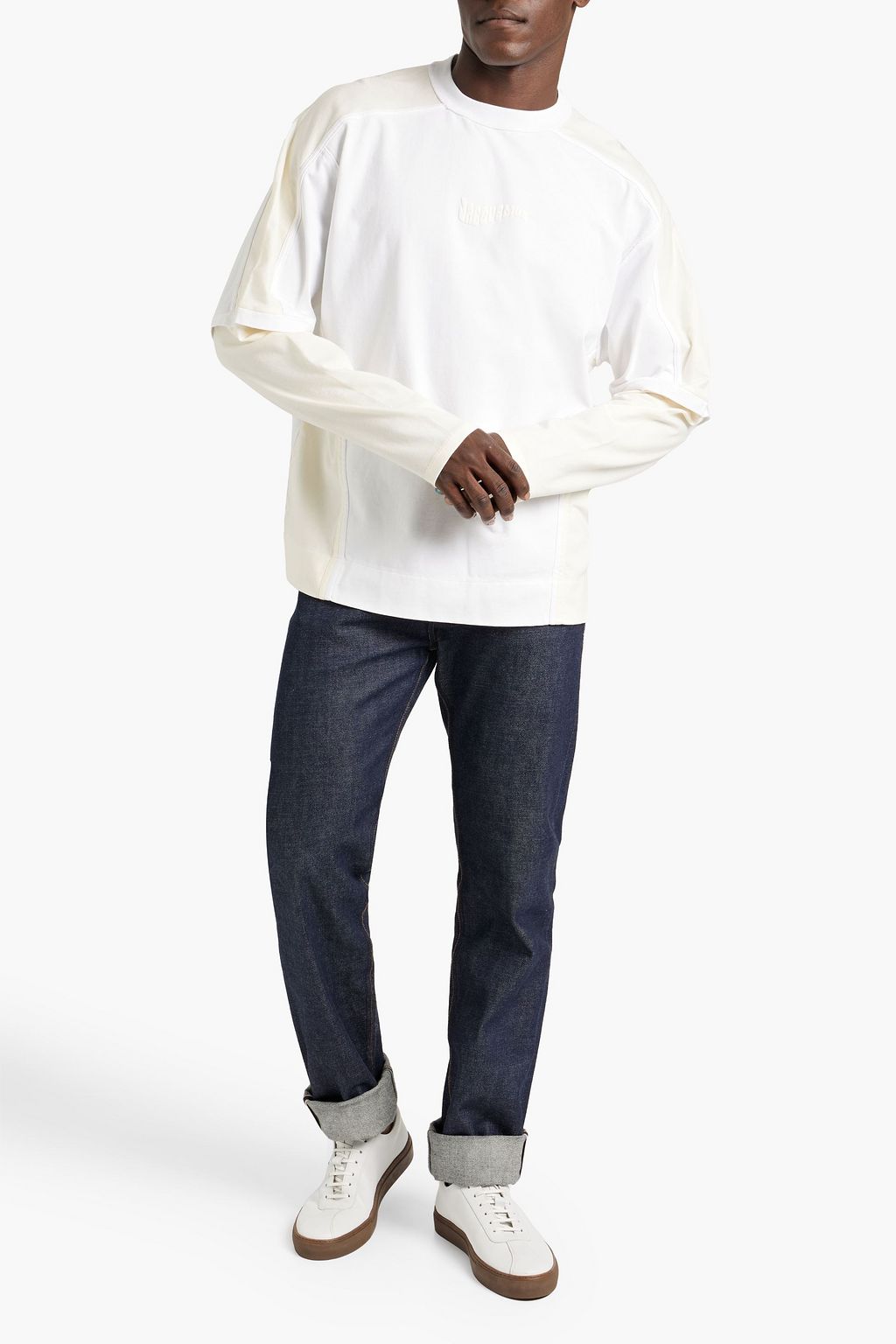 JACQUEMUS Layered flocked cotton-jersey T-shirt