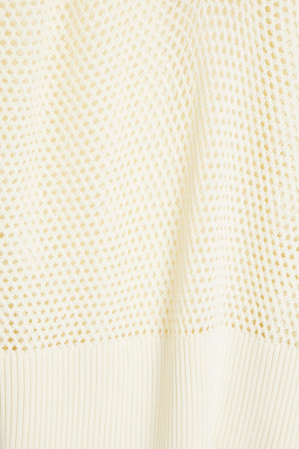 Rag & Bone Leah Open-knit Polo Shirt In Ivory