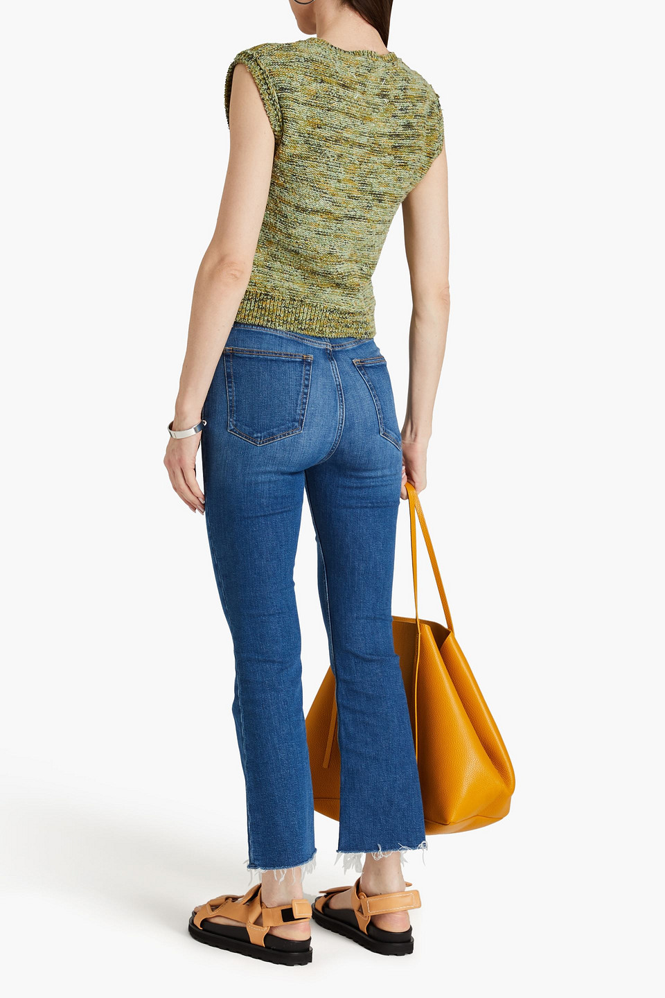 Rag & Bone Casey High-rise Kick-flare Jeans In Mid Denim