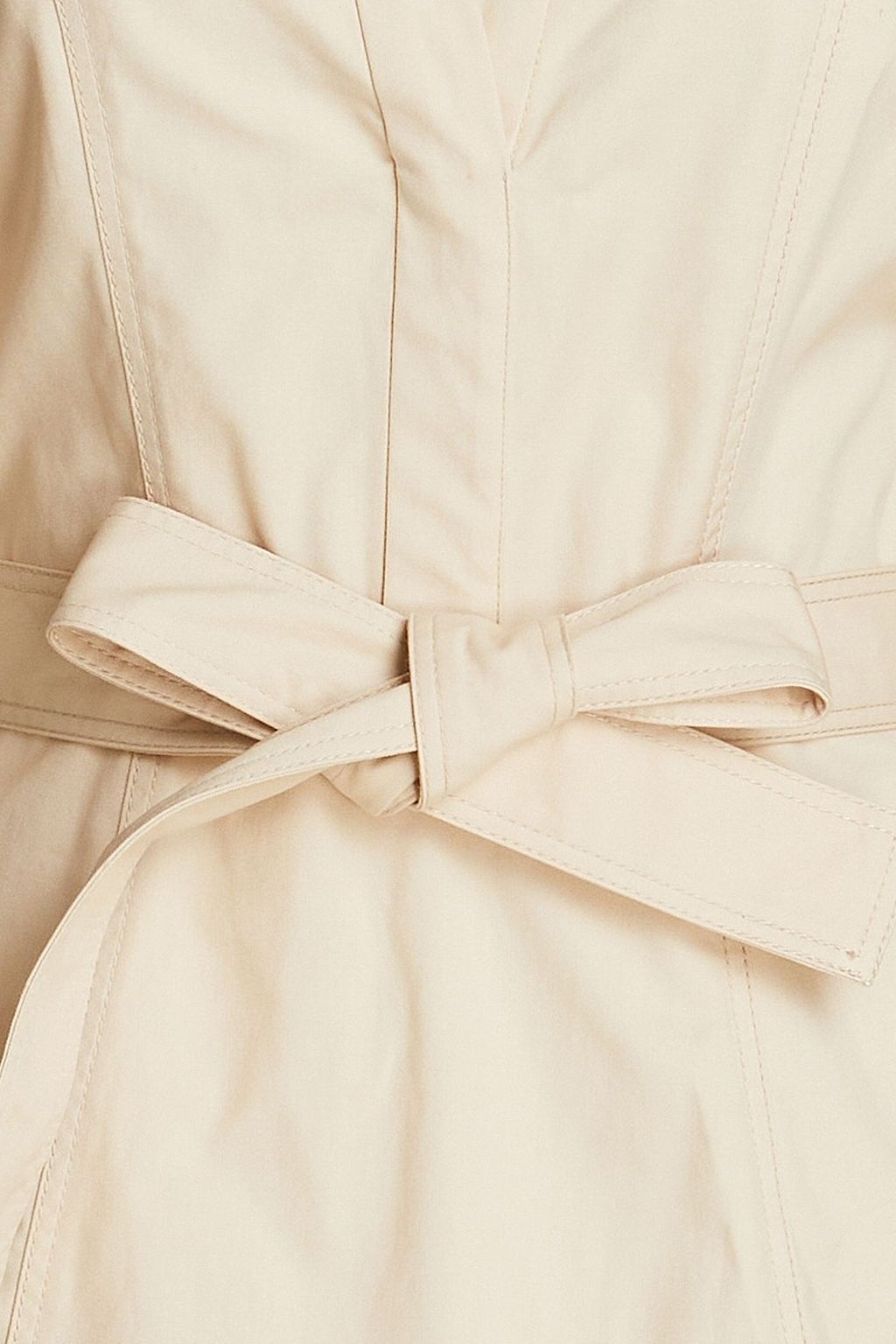 CLAUDIE PIERLOT فستان قصير من الكنفا القطني مزين بربطة على شكل فراشة