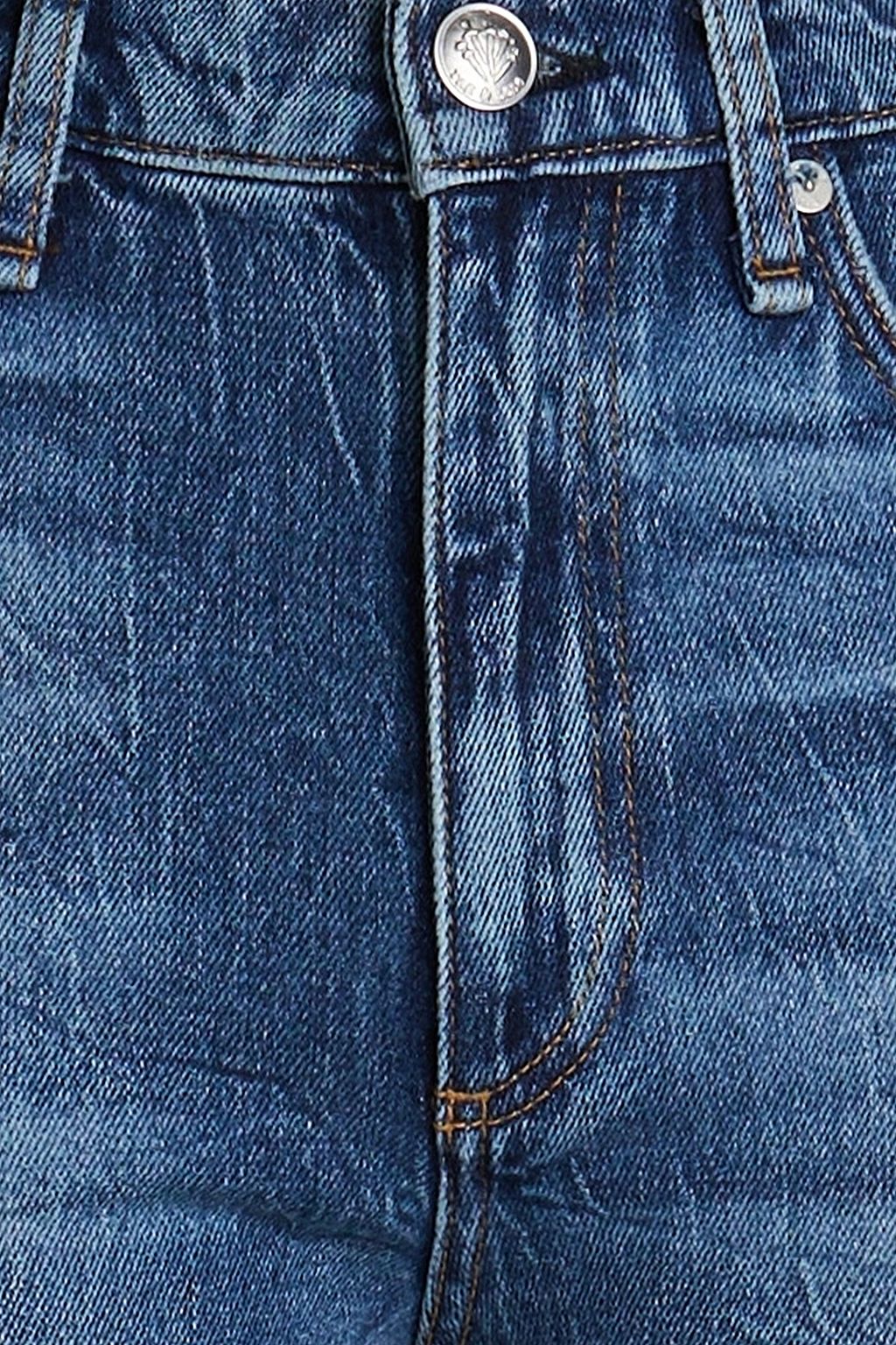 RAG & BONE جينز ’’هارلو’’ بأرجل مستقيمة وبخصر عالٍ بلون باهت