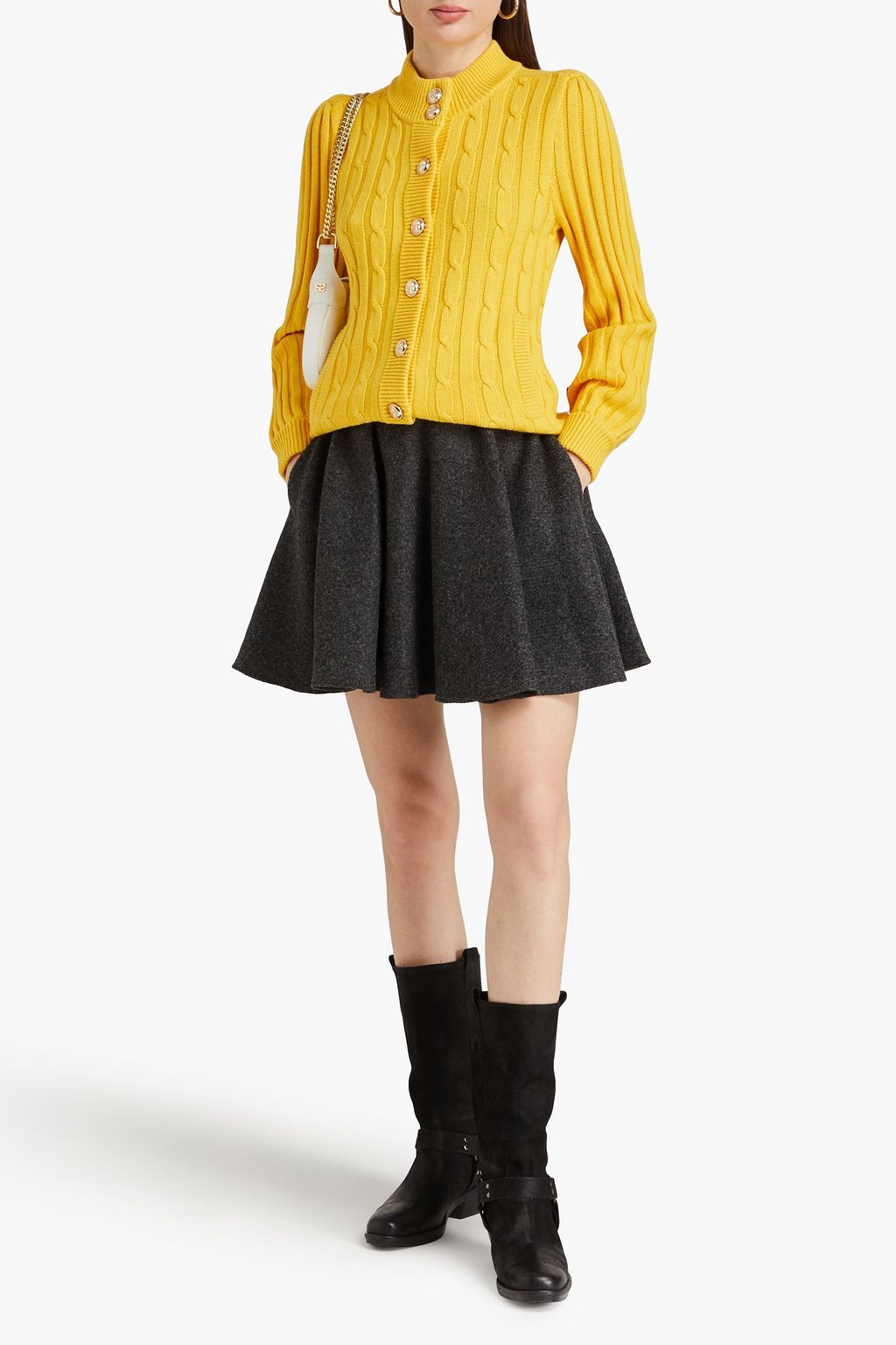 CLAUDIE PIERLOT كارديغان مصنوع من نسيج بحبكة مجدولة