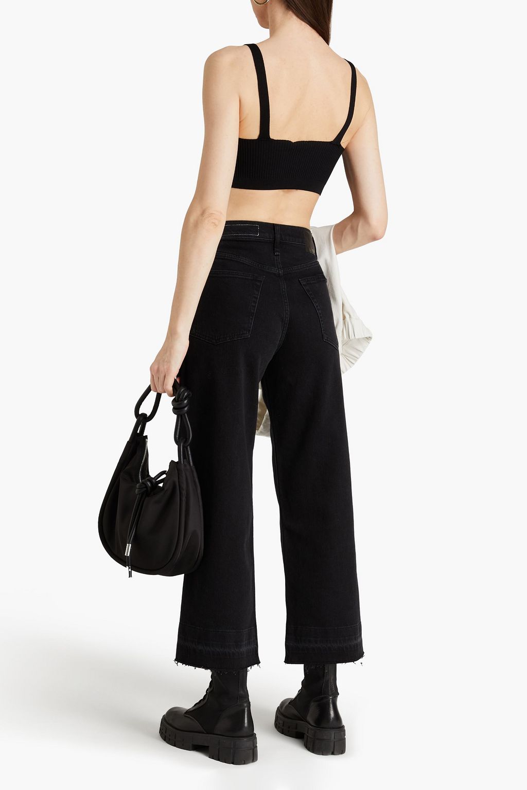 RAG & BONE Andi cropped high-rise wide-leg jeans