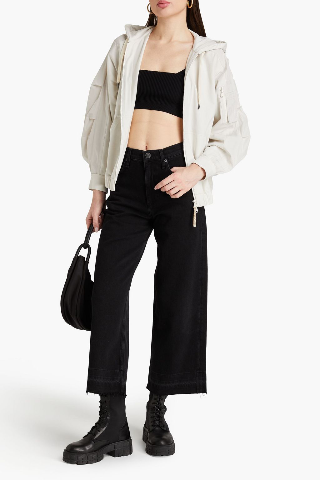 RAG & BONE Andi cropped high-rise wide-leg jeans