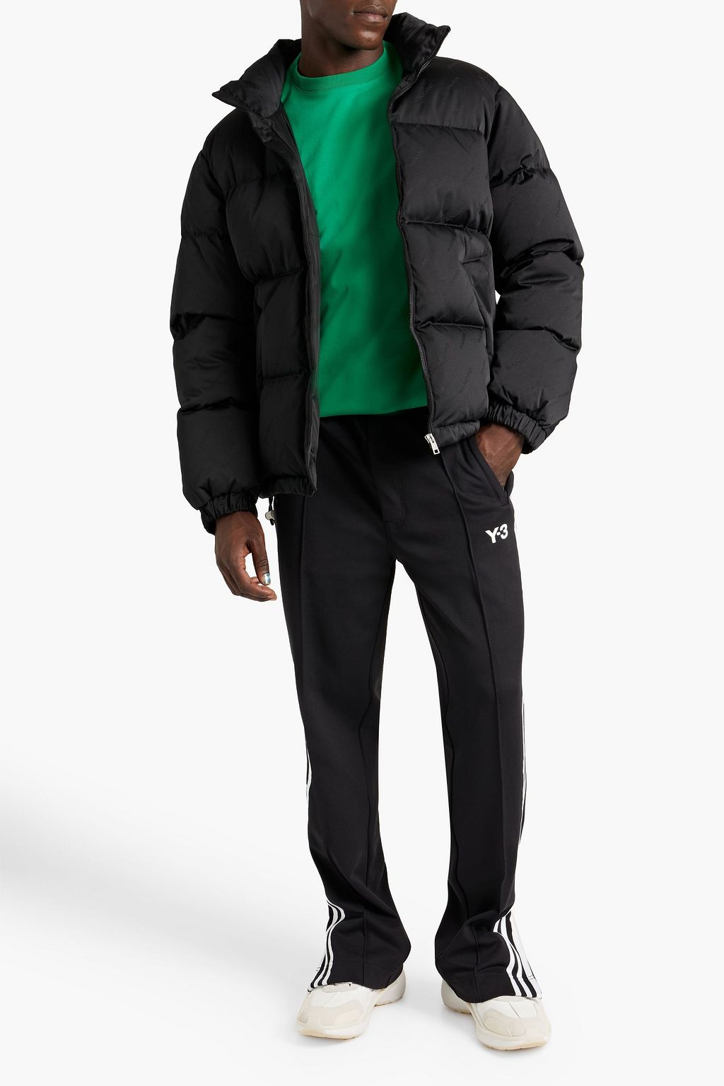 SANDRO Logo-print quilted shell jacket