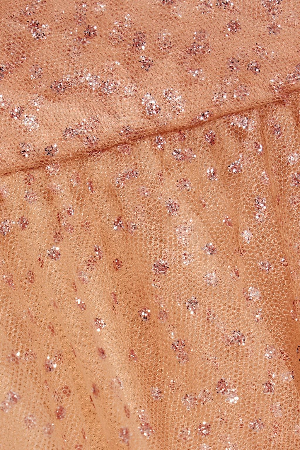 MONIQUE LHUILLIER Glittered tulle midi dress