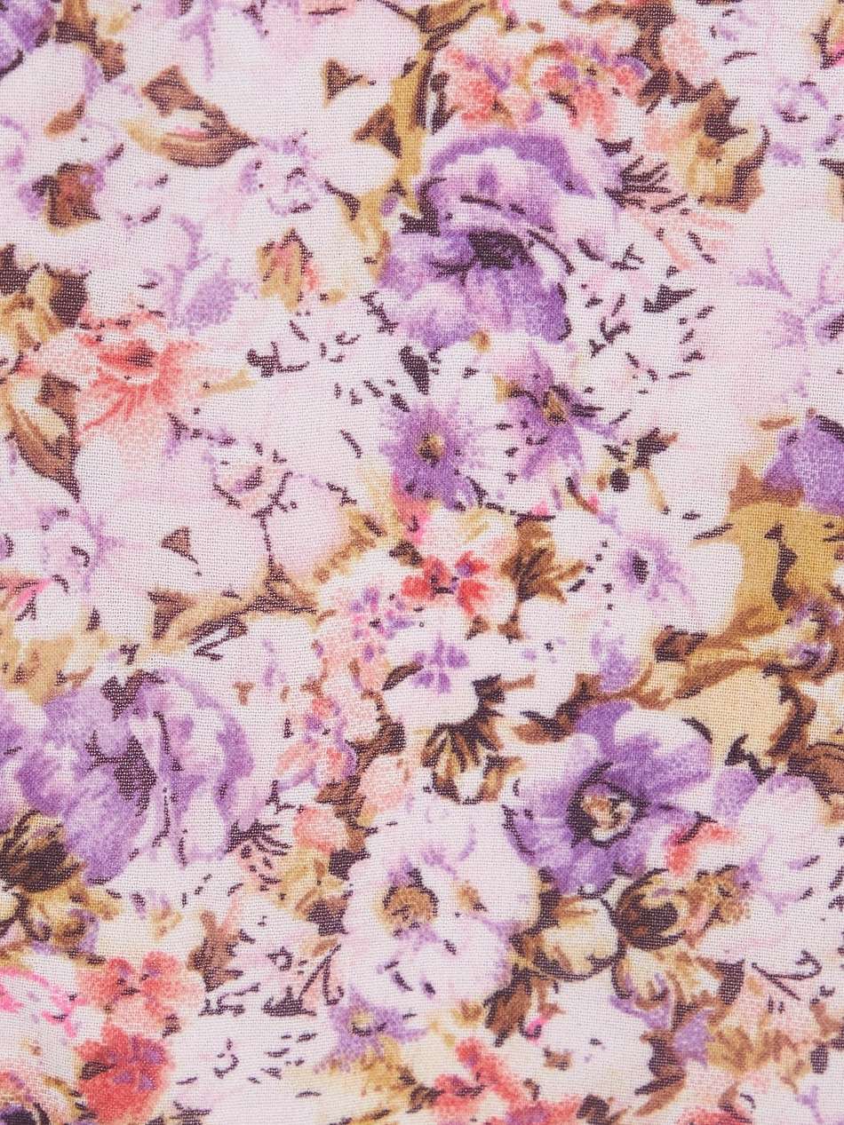 ruffled floral-print chiffon midi dress