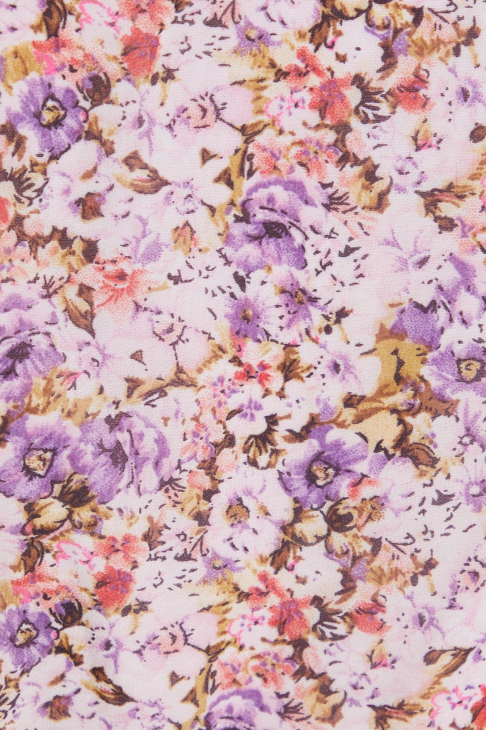 Mikael Aghal Ruffled Floral-print Chiffon Midi Dress In Lilac