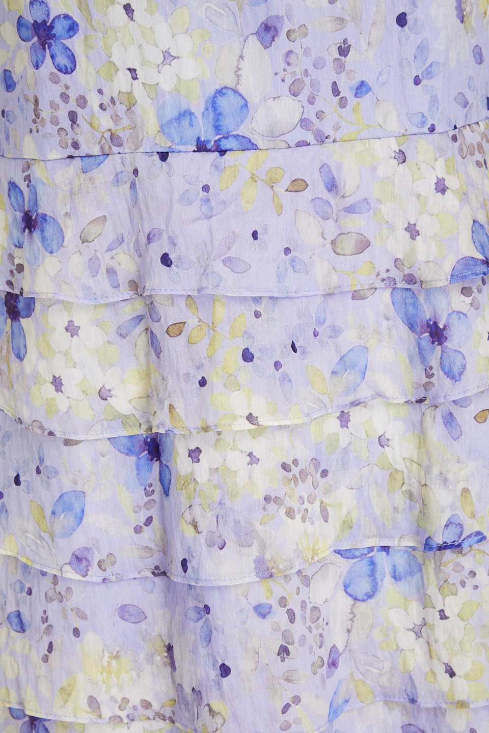 MIKAEL AGHAL TIERED FLORAL-PRINT CHIFFON MAXI DRESS