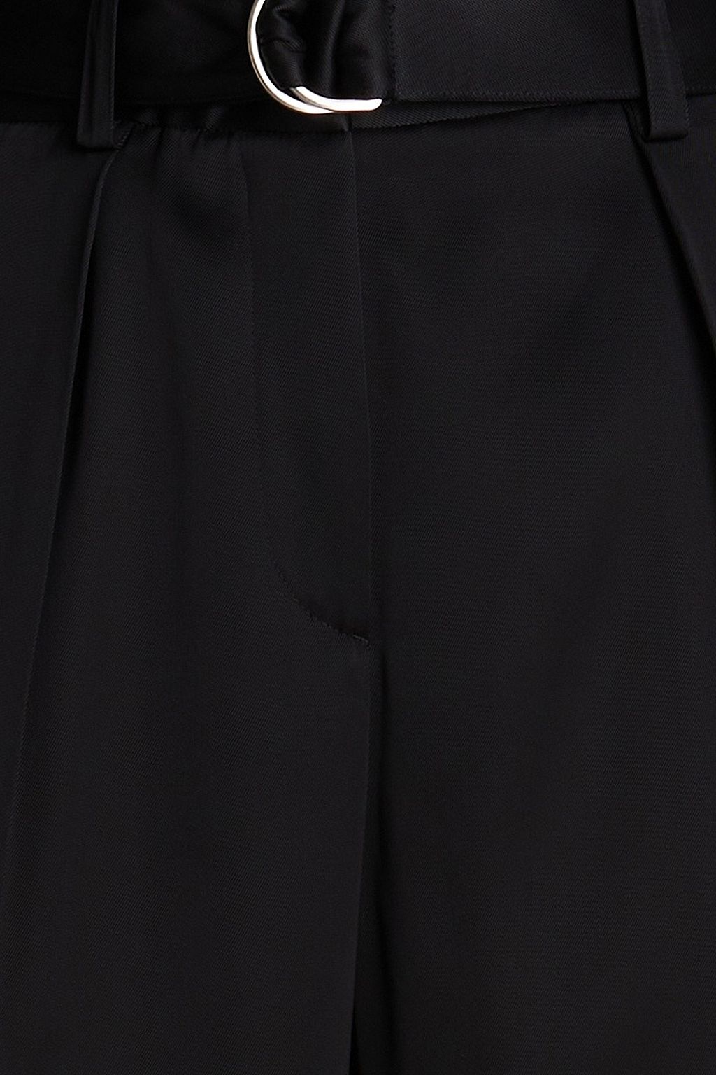 JIL SANDER بنطال بأرجل واسعة مصنوع من ساتان تويل ومزود بحزام