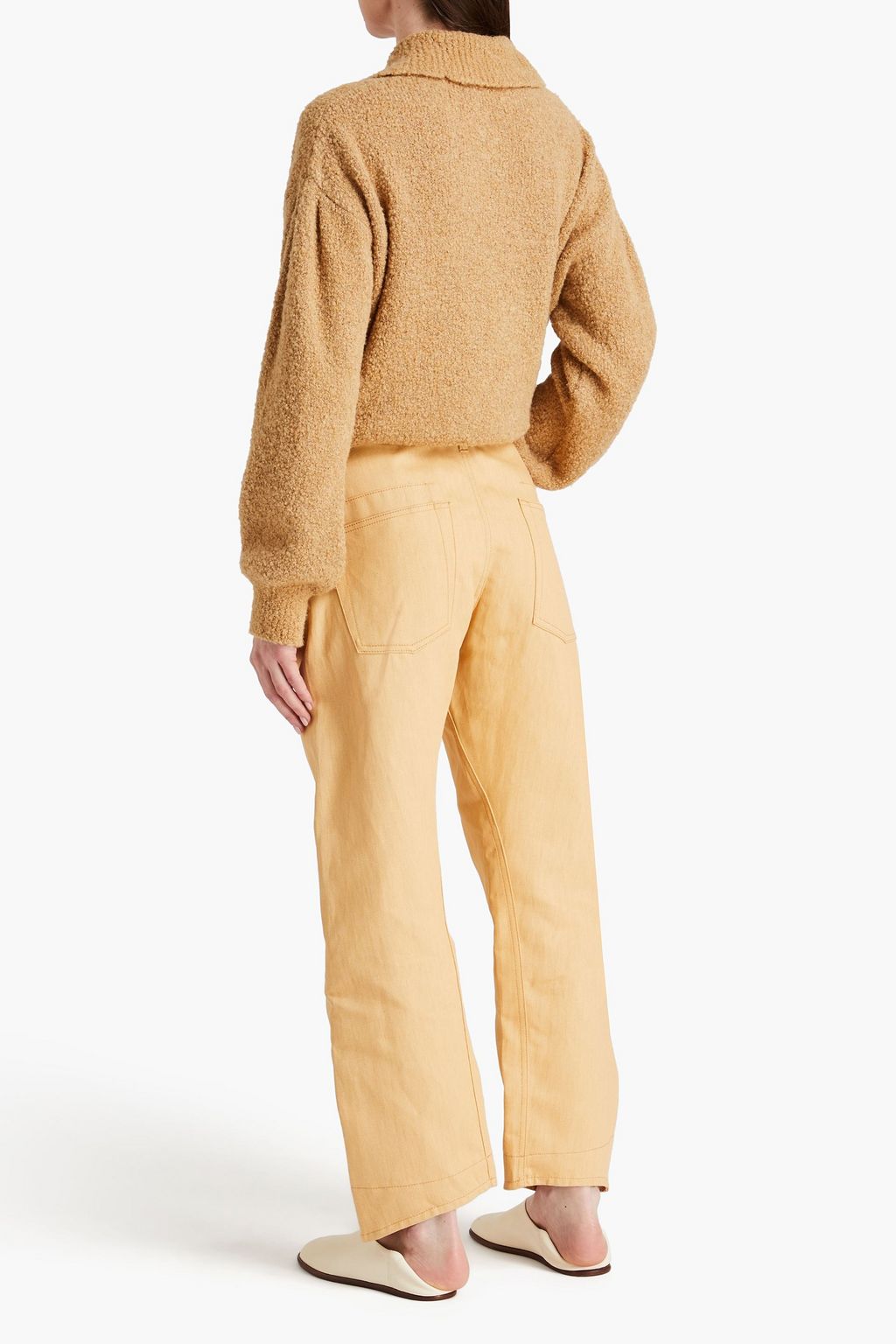 JIL SANDER جينز بأرجل مستقيمة وخصر عالٍ