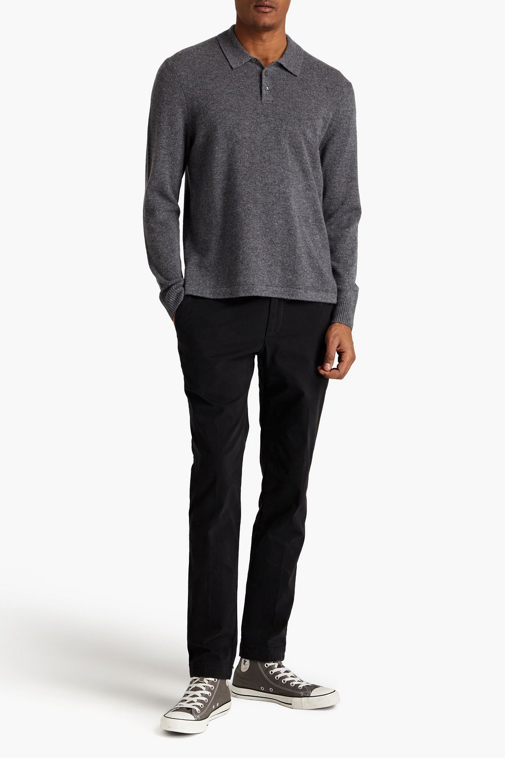 JAMES PERSE Cashmere polo sweater