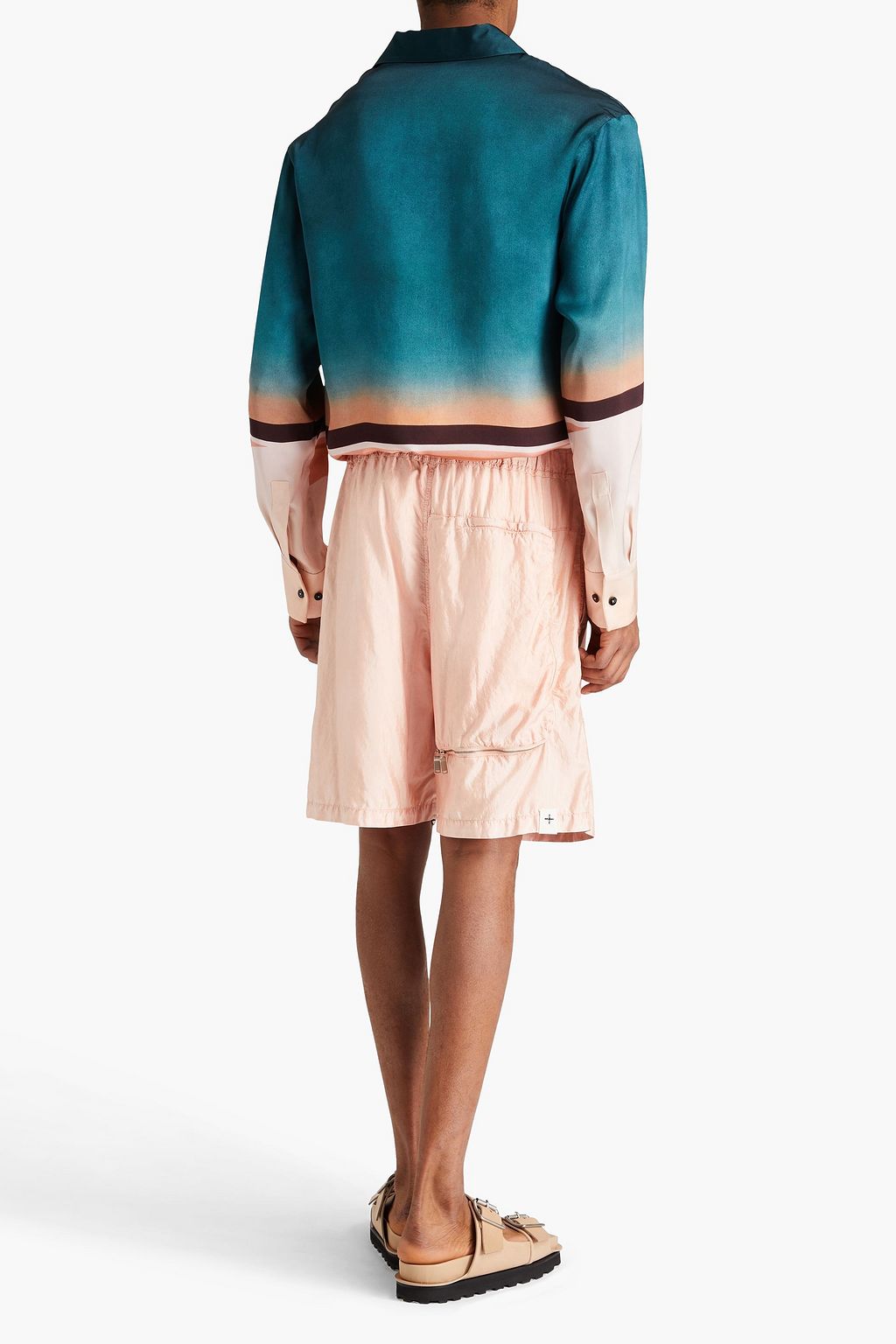 JIL SANDER Crinkled satin drawstring shorts