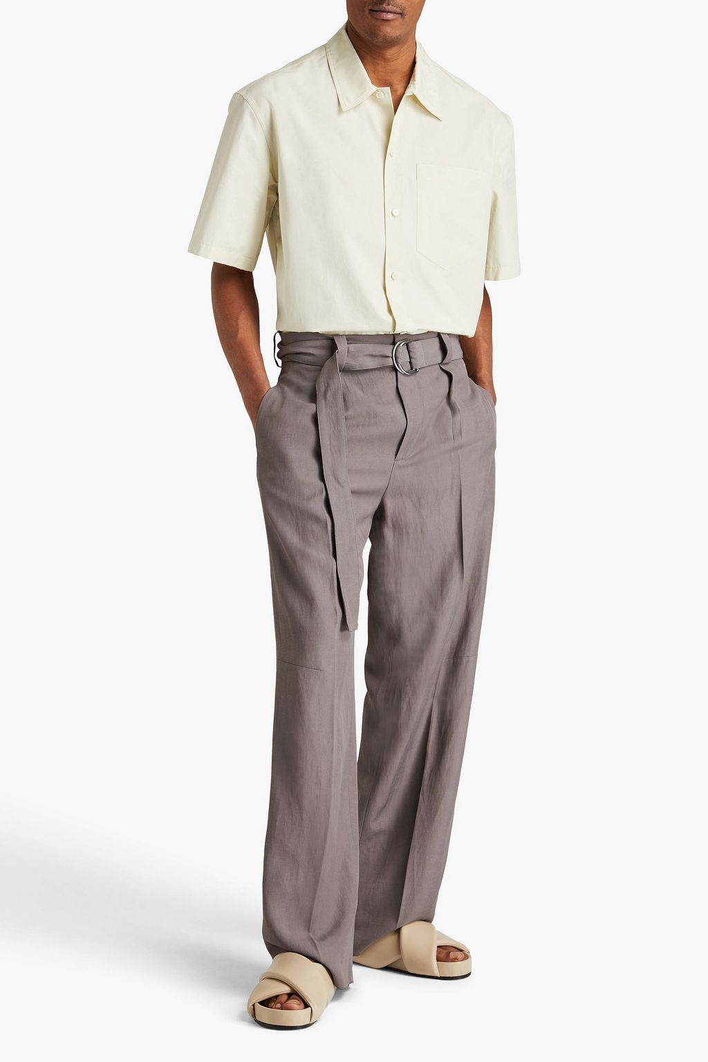 JIL SANDER Belted canvas pants