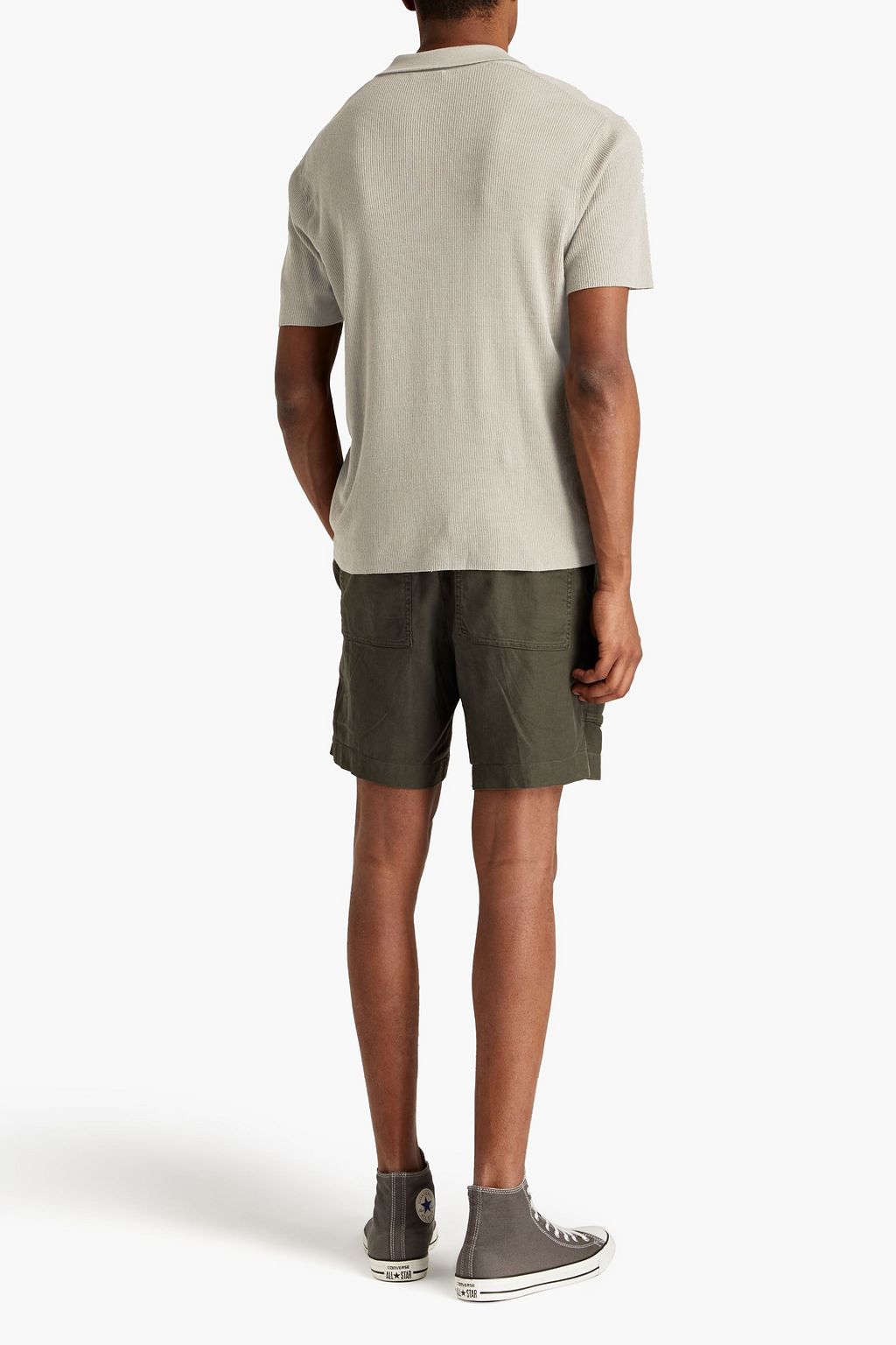 JAMES PERSE Linen-blend polo shirt