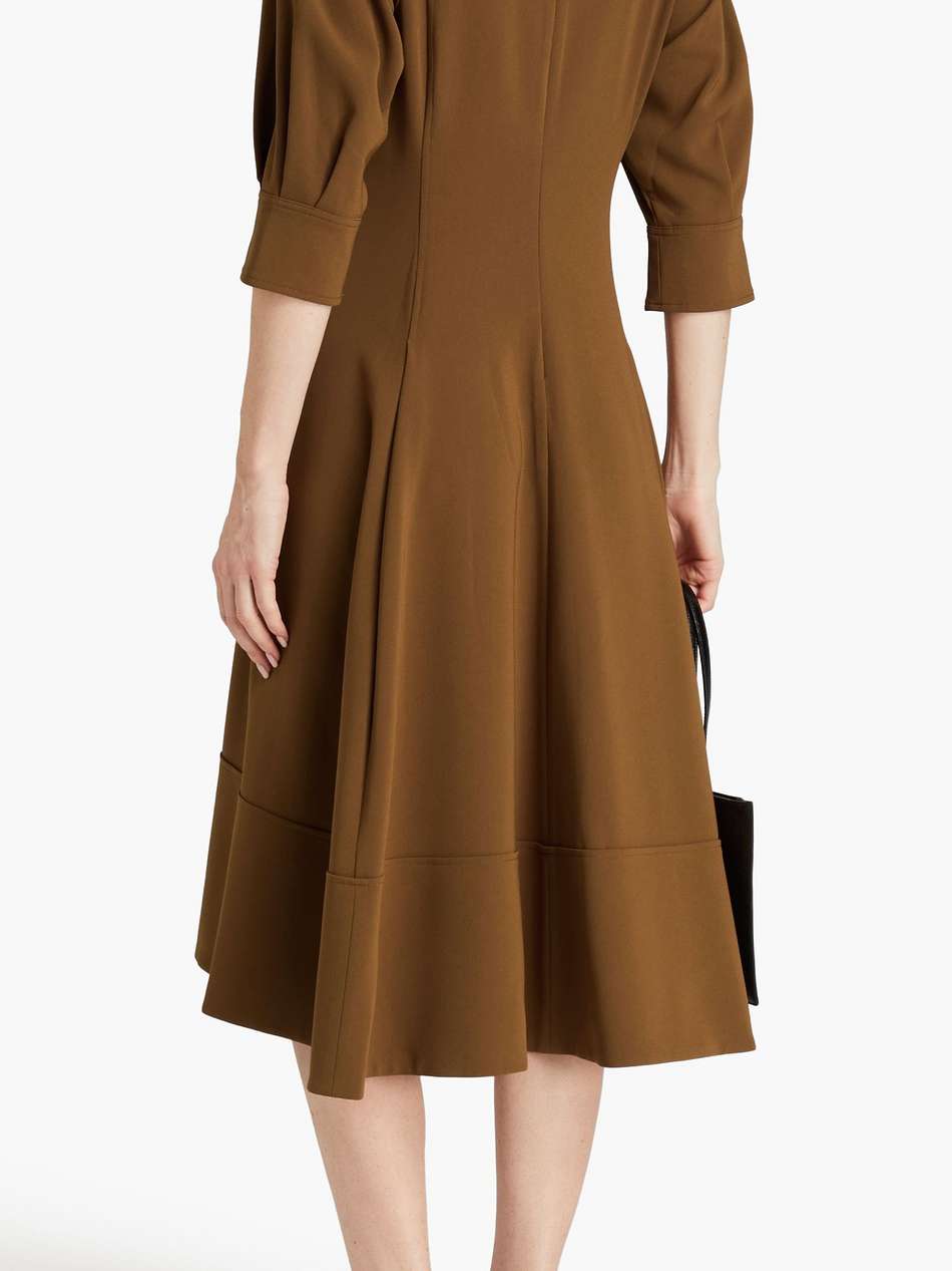 crepe midi dress