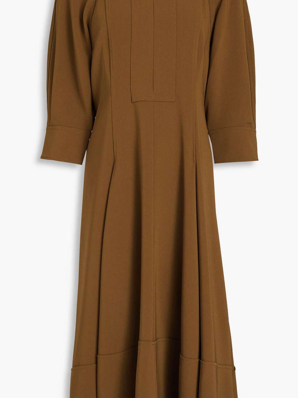 crepe midi dress