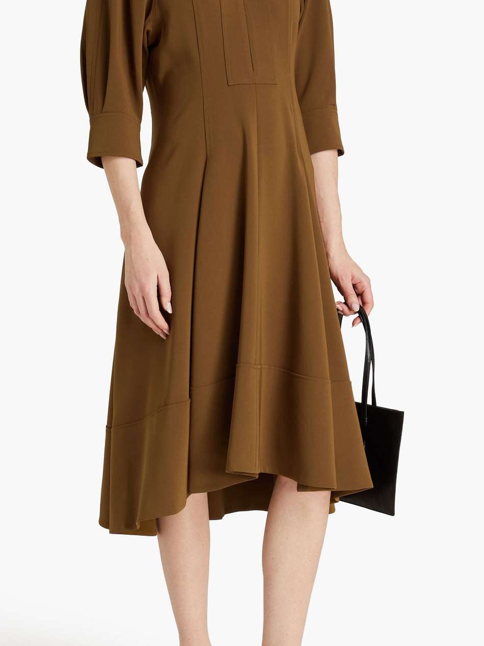 crepe midi dress