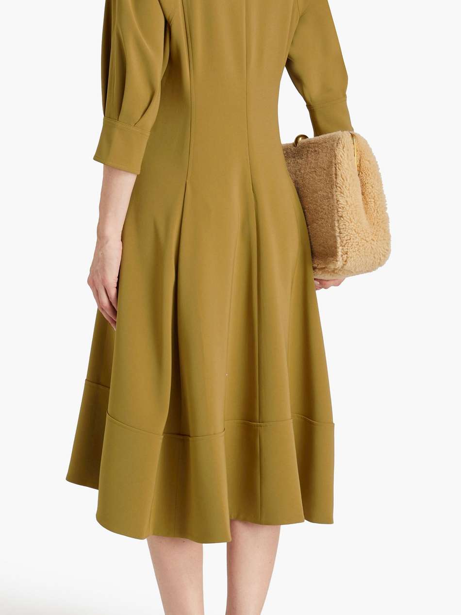 crepe midi dress