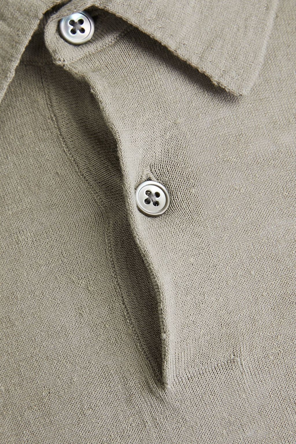 JAMES PERSE Slub linen-blend polo shirt