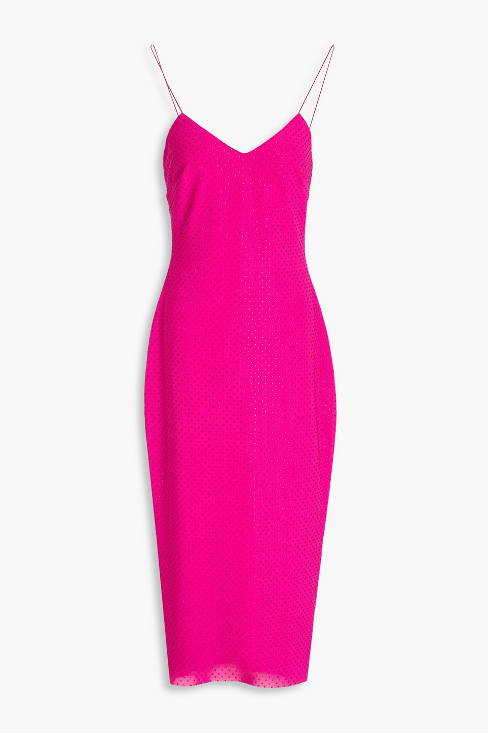 Rebecca Vallance Last Dance Embellished Tulle Midi Dress In Bright Pink