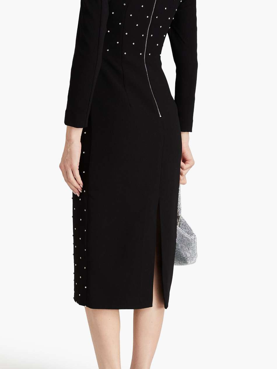 after hours embellished crepe midi dress