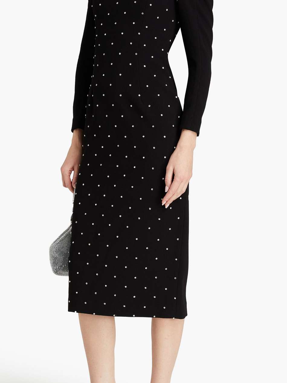 after hours embellished crepe midi dress
