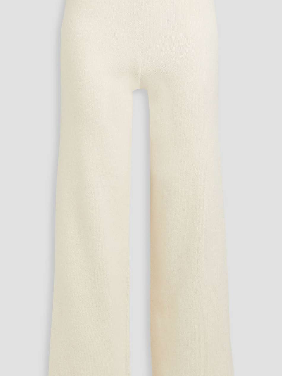 cashmere and wool-blend wide-leg pants