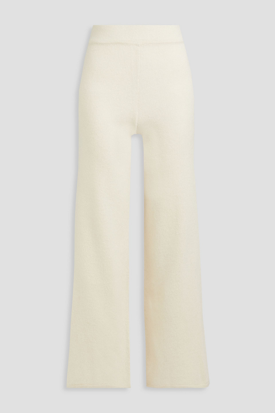 Envelope 1976 Cashmere And Wool-blend Wide-leg Pants In Cream