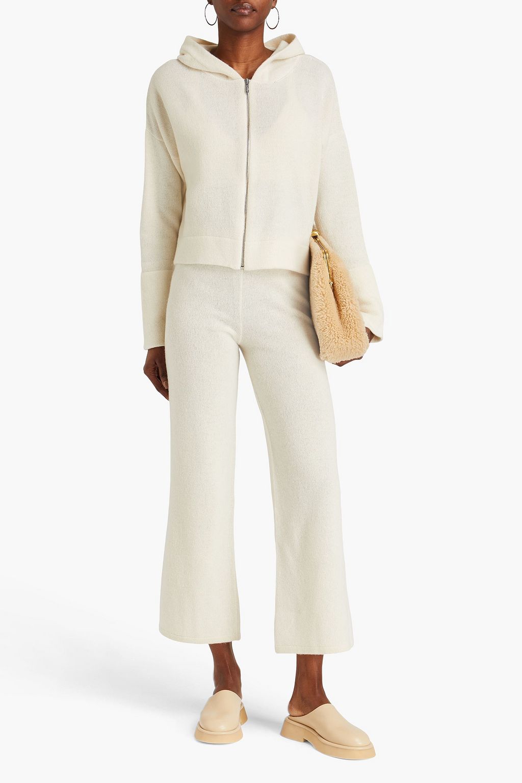 ENVELOPE1976 Cashmere and wool-blend wide-leg pants