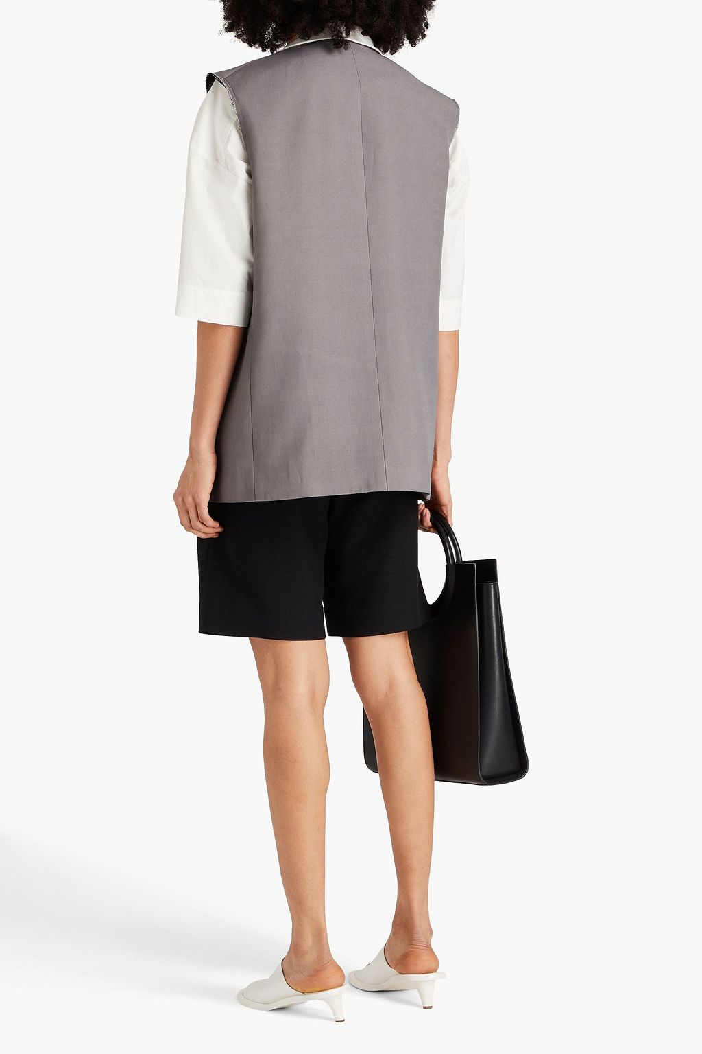 JIL SANDER فيست مصنوع من صوف غران دو بودر