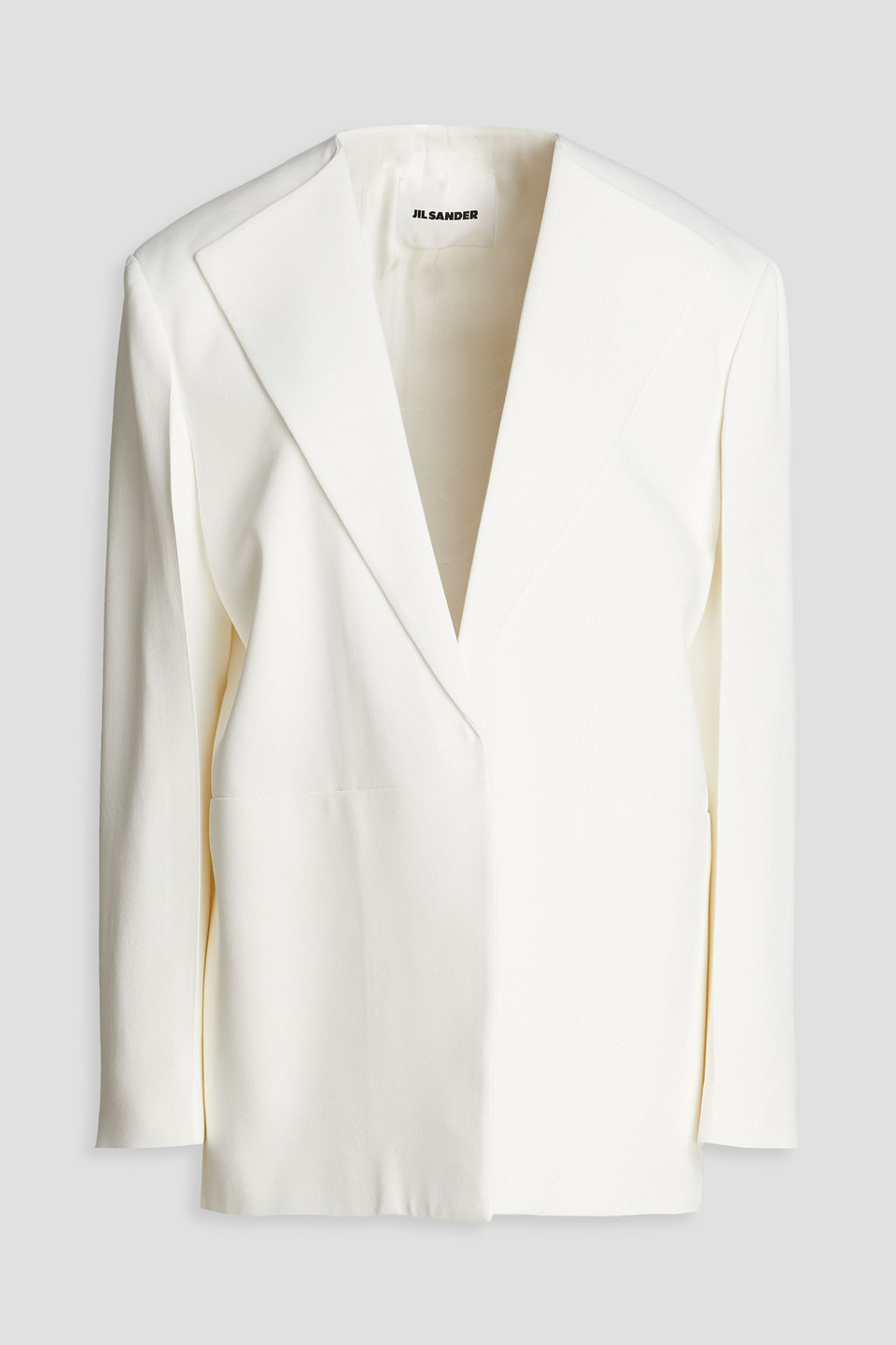 Shop Jil Sander Crepe Blazer In Ivory