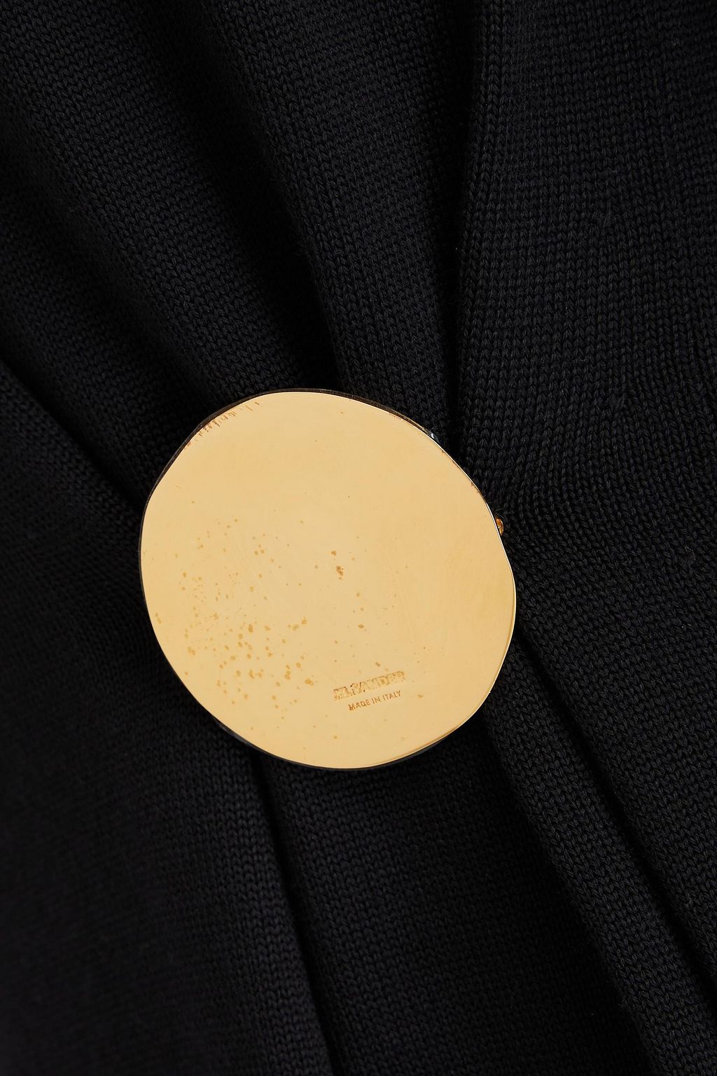 JIL SANDER فستان متوسط الطول مصنوع من الصوف بتصميم مزركش