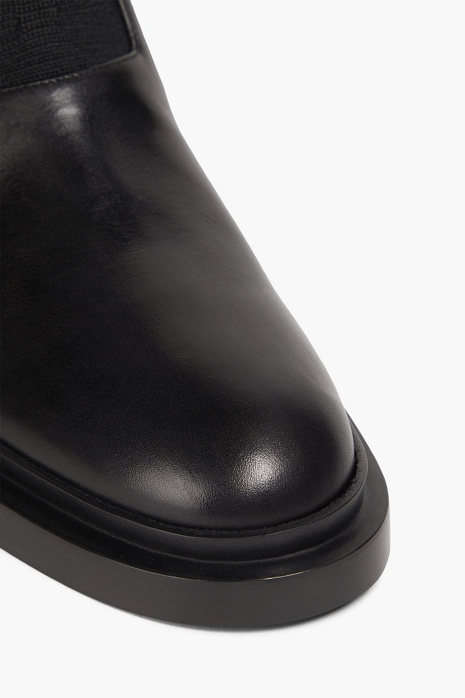Jil Sander Leather Chelsea Boots In Black