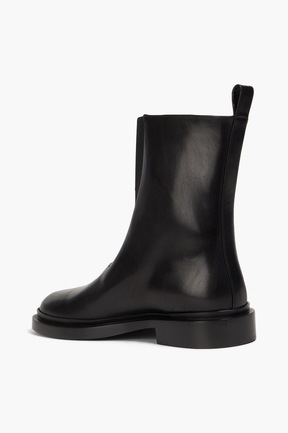 Jil Sander Leather Chelsea Boots In Black