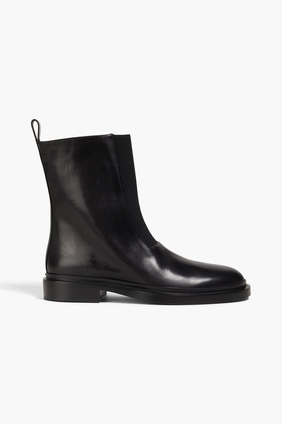 Jil Sander Leather Chelsea Boots In Black