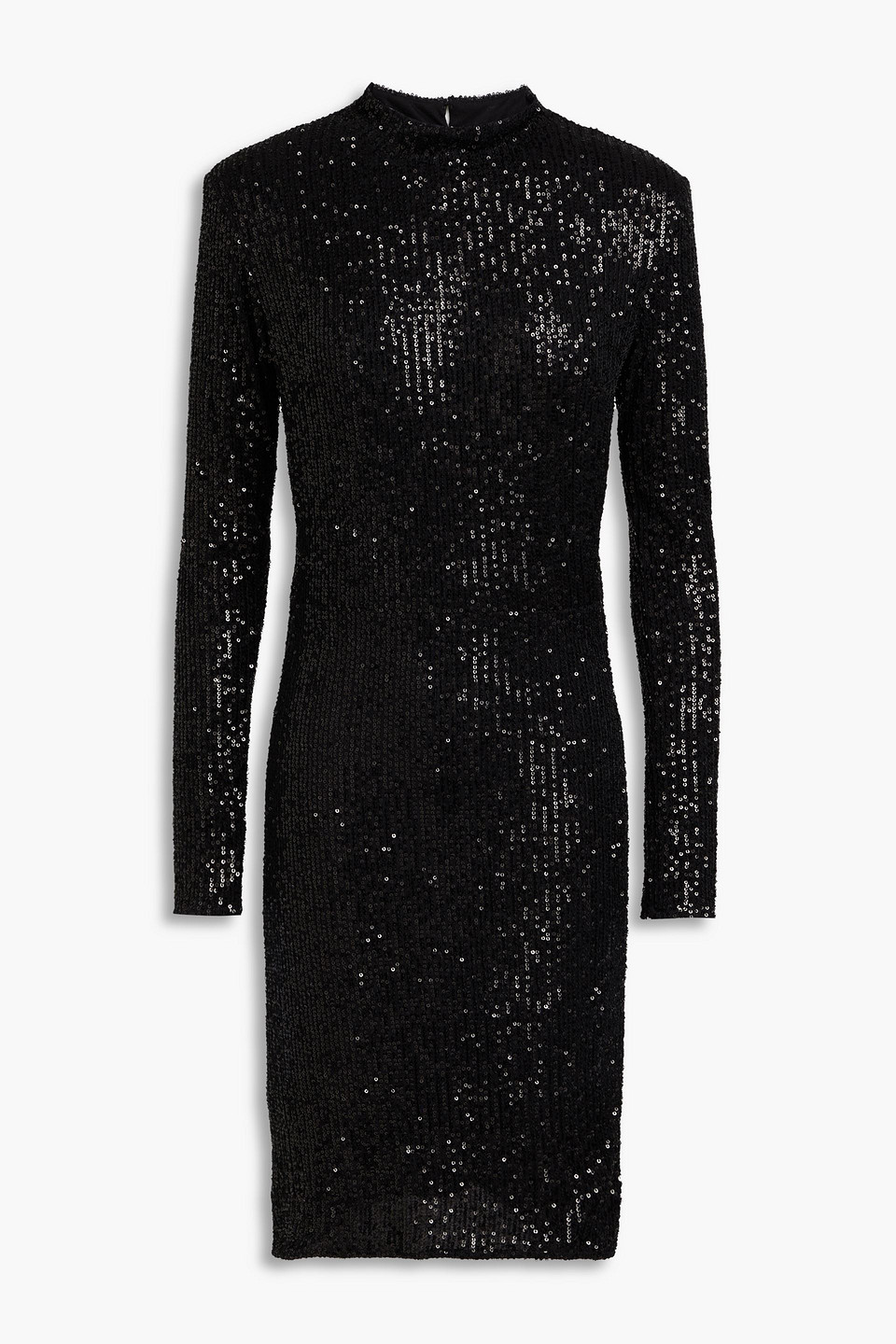 Envelope 1976 Open-back Sequined Stretch-jersey Mini Dress In Black