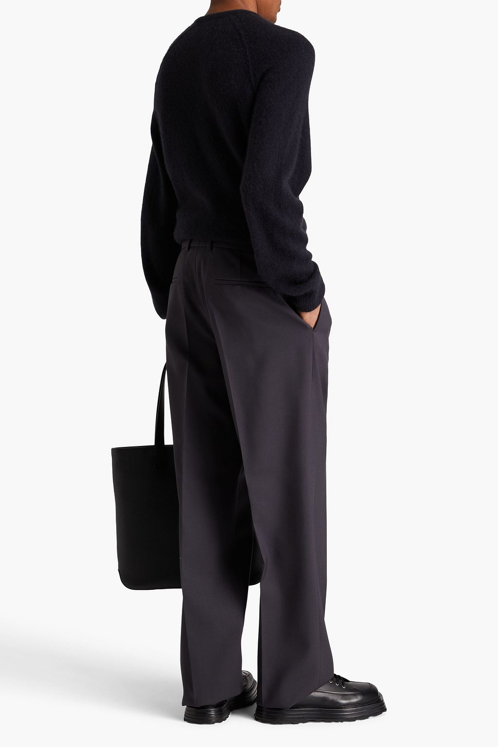 JIL SANDER 울 트윌 테이퍼드 팬츠
