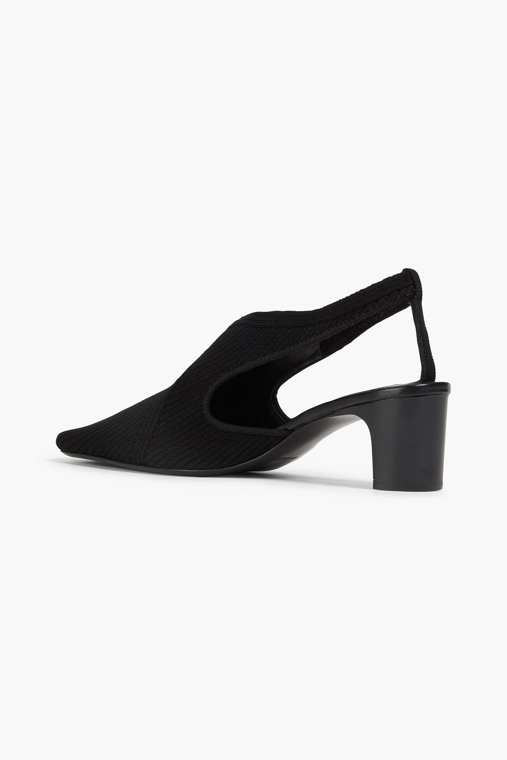 JIL SANDER حذاء بامب بحزام خلفي مصنوع من نسيج بحبكة مطاطية