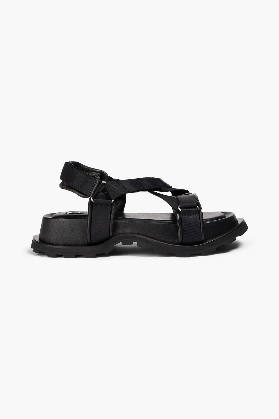 JIL SANDER LEATHER PLATFORM SANDALS