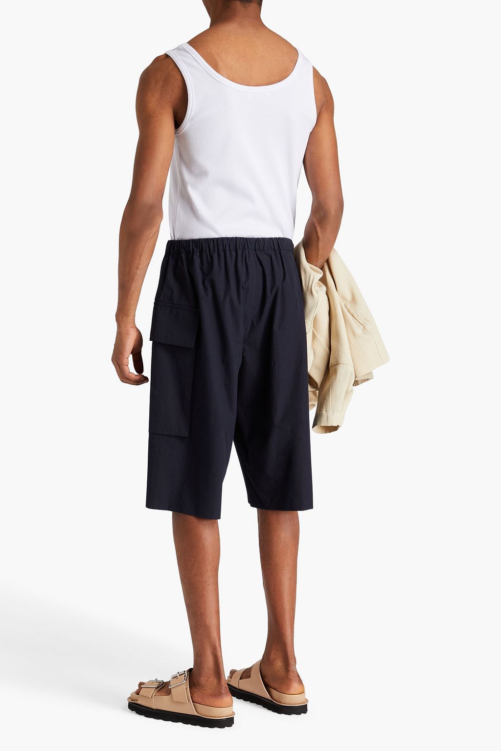 JIL SANDER Cotton-poplin cargo shorts
