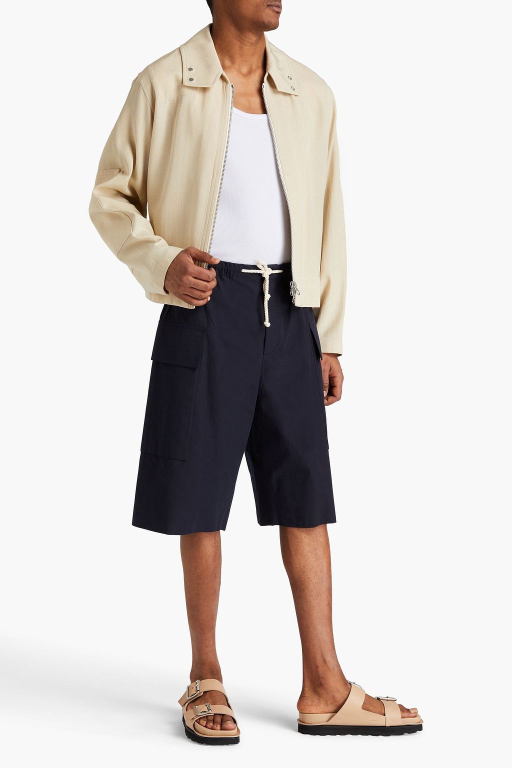 JIL SANDER Cotton-poplin cargo shorts