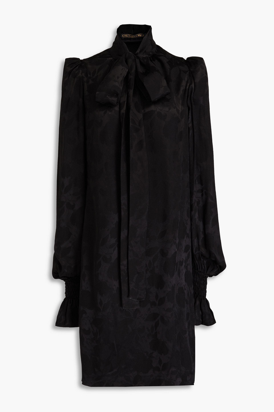 The Vampire's Wife Shelter From The Storm Satin-jacquard Dress In Black