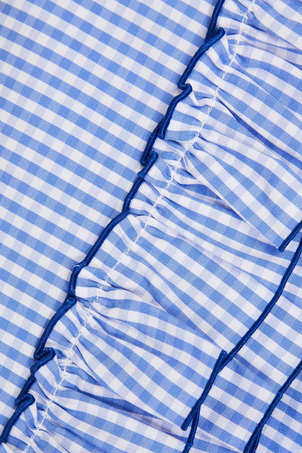 THE VAMPIRE'S WIFE Garland ruffled gingham cotton-poplin shorts